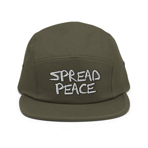 Embroidered Rasta Leaf  " Spread Peace " Five Panel Cap