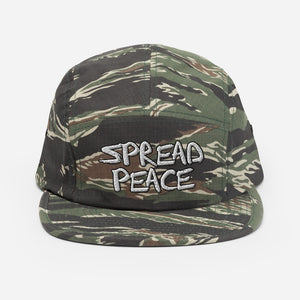 Embroidered Rasta Leaf  " Spread Peace " Five Panel Cap