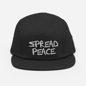 Embroidered Rasta Leaf  " Spread Peace " Five Panel Cap